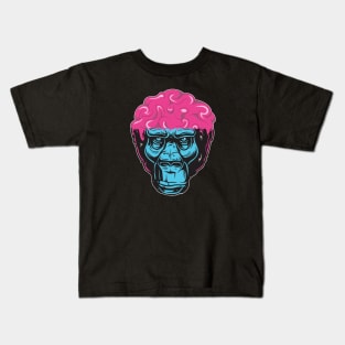 Brain Monkey Chimpanse Kids T-Shirt